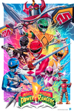 Might Morphin Power Rangers - Original Tom Walker Graphic Art Print - Standard White Version