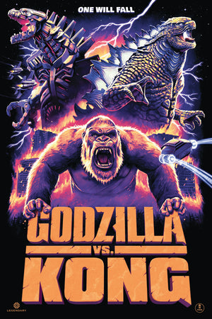 Godzilla vs. Kong - Original Tom Walker Graphic Art Print - Gold Version