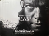 Original 2007 The Bourne Ultimatum - Advance UK Quad Poster