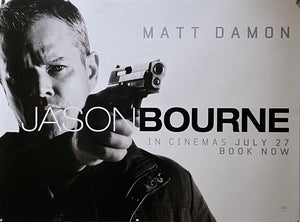 Original 2016 Jason Bourne - Advance UK Quad Poster - White Version