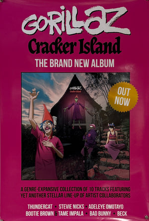 Original 2023 - Gorillaz - Cracker Island Promo Poster