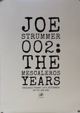 Original 2022 - joe strummer 002 The Mescaleros Years Original Double Sided Promo Poster