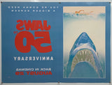 Original 2025 Jaws 50th Anniversary UK Quad Poster