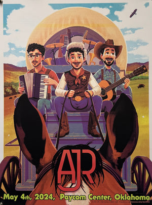 AJR Live At The Paycom Centre 2024 - Original Tom Walker Graphic Art Print