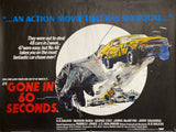 Original 1974 Gone in 60 Seconds UK Quad Poster