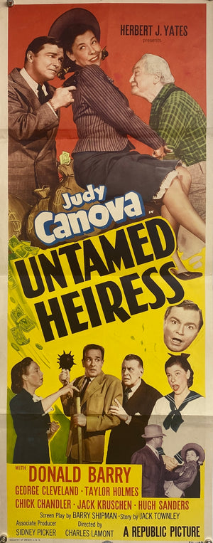 Original 1954 Untamed Heiress - US Insert Poster