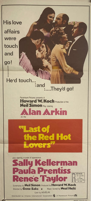 Original 1972 Last Of The Red Hot Lovers - Australian Daybill Poster