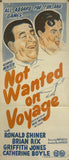 Original 1957 Not wanted On Voyage - Australian Daybill Poster