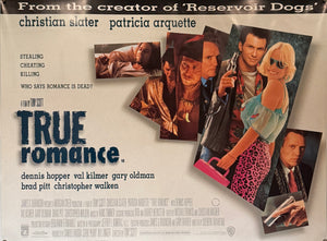 Original 1993 - Christian Slater/Patricia Arquette - True Romance - UK Quad Poster