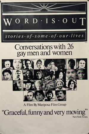 Original 1977 - Word Is Out - Documentary - Double Crown Poster