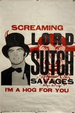 Original 1963 Screaming Lord Such I'm A Hog For You promo poster