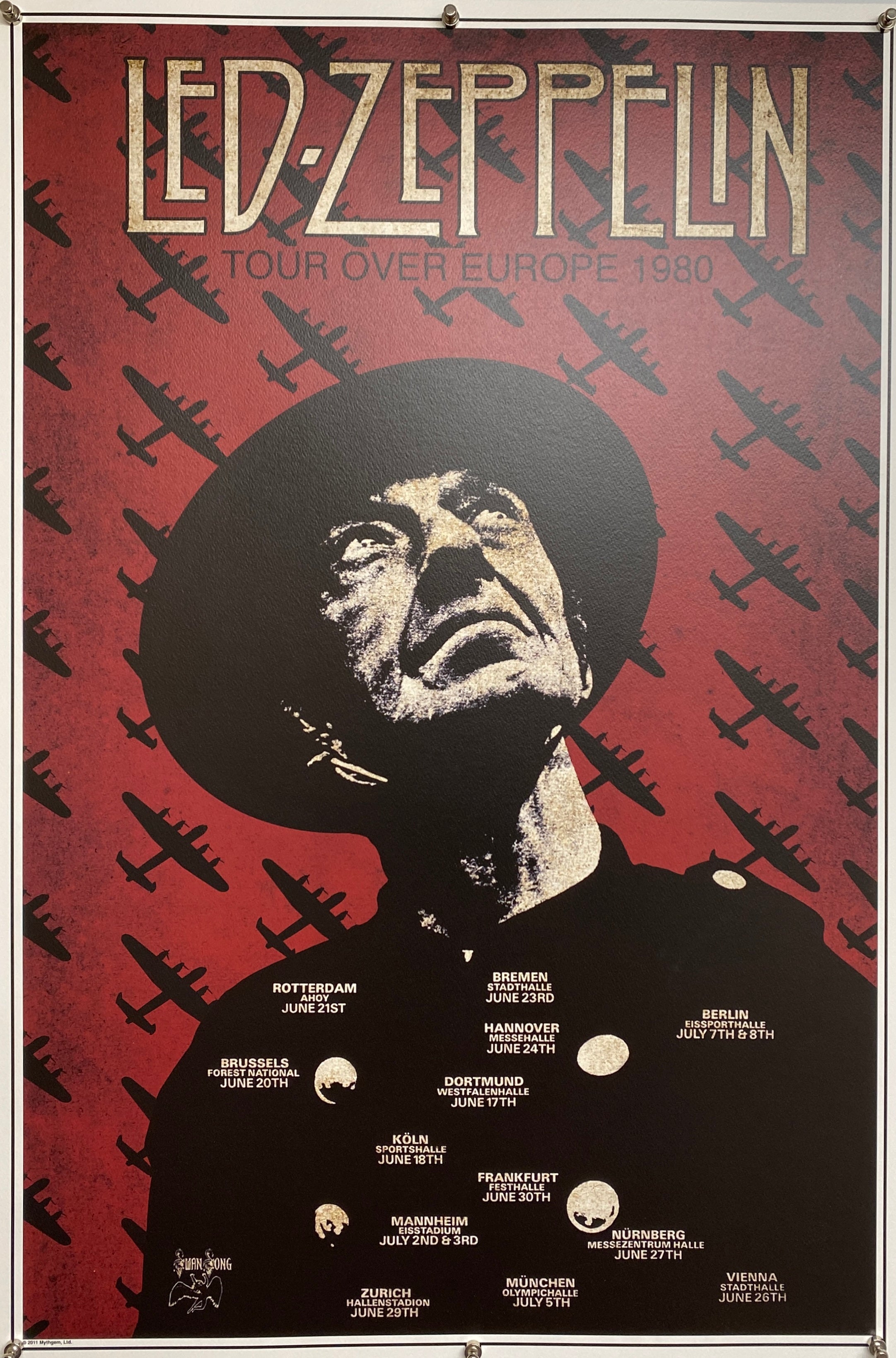 Original 2011 - Led Zeppelin Tour Over Europe 1980 - Mythgem