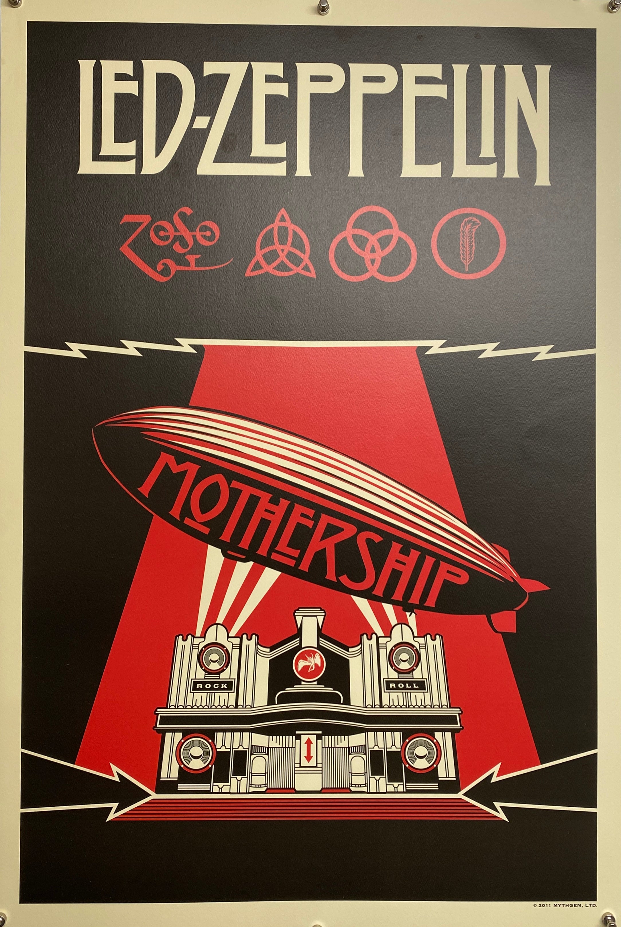 LED-ZEPPELIN MOTHERSHIP オリジナル両面ポスター Led Zeppelin Mothership Album Cover Poster Metal Rock Band