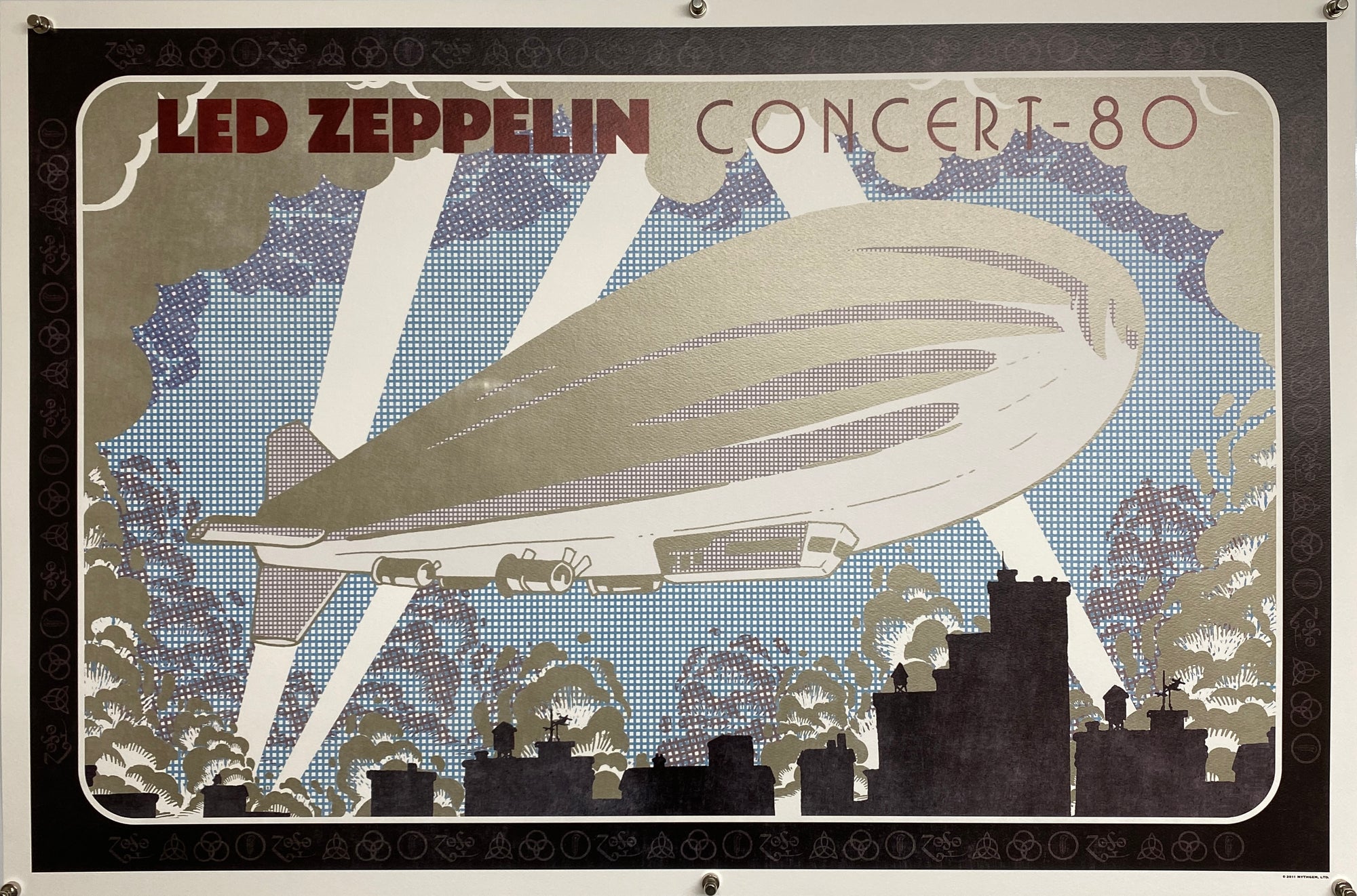 Original 2011 - Led Zeppelin Concert 80 - Mythgem Lithograph – Poster ...