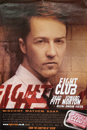 Original 1999 - Fight Club - UK Four Sheet Edward Norton & Brad Pitt Character Posters