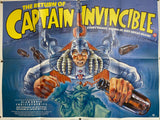 Original 1983 The Return Of Captain Invincible UK Quad Poster