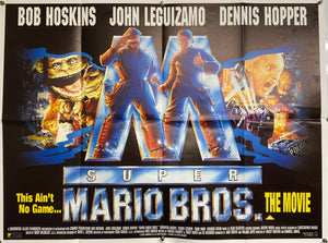 Original 1993 Super Mario brothers UK Quad Poster