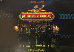 Original 2023 Five Nights At Freddy's UK Quad Poster