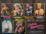 Original 1980 - Bette Midler - Devine Madness - UK Quad Poster