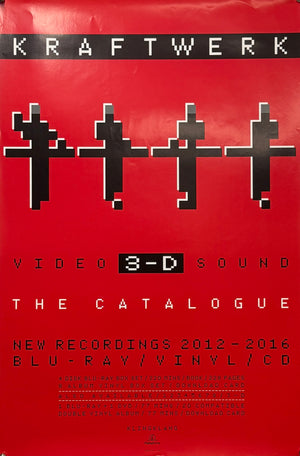 Original 2017 Kraftwerk – The Catalogue 3-D (Video + Sound) – New Recordings 2012–2016 Promo Poster