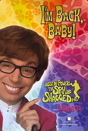 Original 1999 Austin Powers: The Spy Who Shagged Me – Two Teaser UK One Sheet Posters