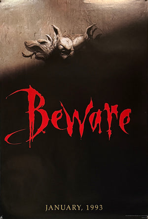 Original 1993 Bram Stoker’s Dracula – Advance Teaser Poster (Beware) – UK One Sheet Poster