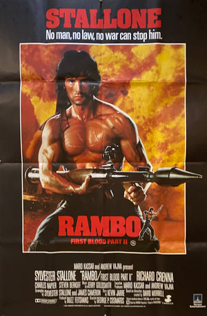 Original 1985 Rambo First Blood Part 2 - UK 4 Sheet (Bus Shelter Poster)