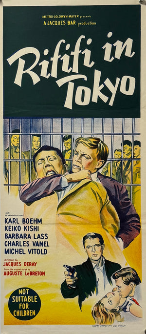 Original 1963- Rififi In Tokyo – Australian Daybill Movie Poster