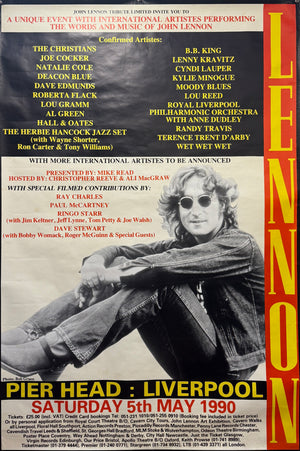 Original 1990 John Lennon Tribute Concert Poster - Bus Sheter/UK 4 Sheet Poster