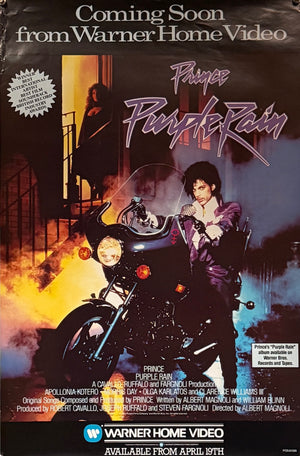 Original 1985 - Prince - Purple Rain - Video Release Promo Poster
