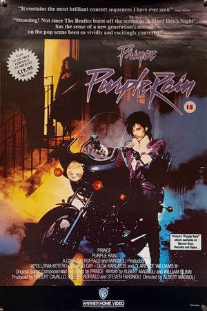 Original 1985 - Prince - Purple Rain - Video Release Promo Poster