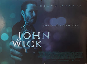 Original 2015 John Wick Teaser UK Quad Poster