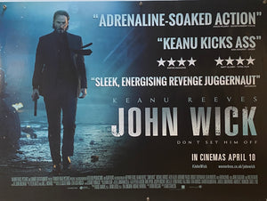 Original 2015 John Wick UK Quad Poster