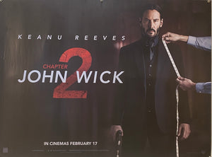 Original 2016 John Wick 2 Teaser UK Quad Poster