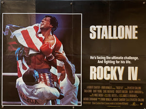 Original 1986 Sylvester Stallone - Rocky 4 UK Quad Poster