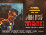 Psycho III (1986) Original UK Quad Film Poster – Anthony Perkins, Horror Classic