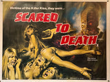 Scared to Death (1980) Original UK Quad Poster – Rare Cult Horror Monster Artwork