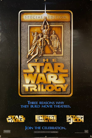 Original 1997 Star Wars Special Edition Trilogy English One Sheet, Full Set Of Four Posters