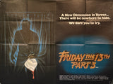 Friday the 13th Part 3 (1982) – Original UK Quad Poster – First Release Slasher Horror
