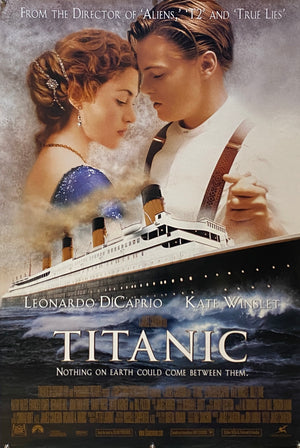 Original 1997 Leonardo DiCaprio and Kate Winslet - Titanic - UK One Sheet Poster