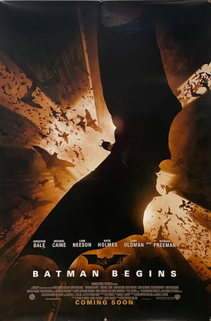 Original 2005 Christian Bale - Batman Begins - UK One Sheet Teaser Poster