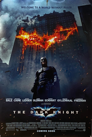 Original 2008 Christian Bale - Batman The Dark Knight - UK One Sheet Teaser Poster