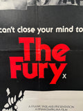 The Fury (1978) Original UK Quad Poster – Red Border Style | Brian De Palma Horror | First Release X Certificate | Vintage 70s Film Poster