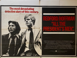 Original 1976 All The President's Men UK Quad Poster