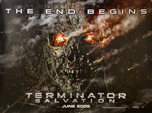 Original 2009 Terminator Salvation UK Quad Teaser Poster