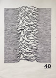 Original 2019 - Joy Division – Unknown Pleasures - 40th Anniversary Bus Stop Poster