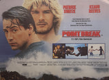 Original 1991 - Patrick Swayze/Keanu Reeves - Point Break– UK Quad Poster