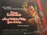 Original 1980 - Clint Eastwood - Any Which Way You Can - UK Quad Poster