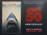 Original 2025 Jaws 50th Anniversary UK Quad Poster