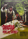 Original c.1973 French Grande Re-Issue Poster for the 1966 Dracula: Prince of Darkness.